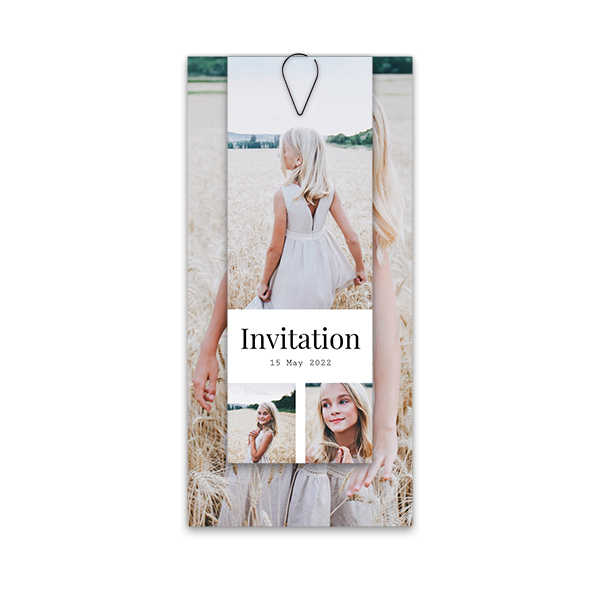 Two-piece card Black - set of 12 (19,6 x 9,3 cm) 