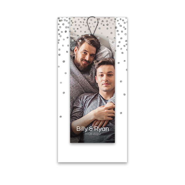 Kort i flere dele sort - 12 stk 9,3 x 19,6 cm