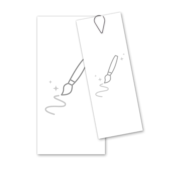 Kort i flere dele sort - 12 stk 9,3 x 19,6 cm