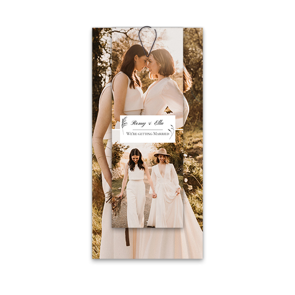 Mehrteilige Grusskarte Schwarz - 12 Stk. 9,3 x 19,6 cm