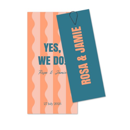 Color Blocking Waves Invitation