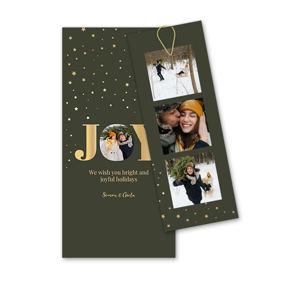 Two-piece card Gold - set of 12