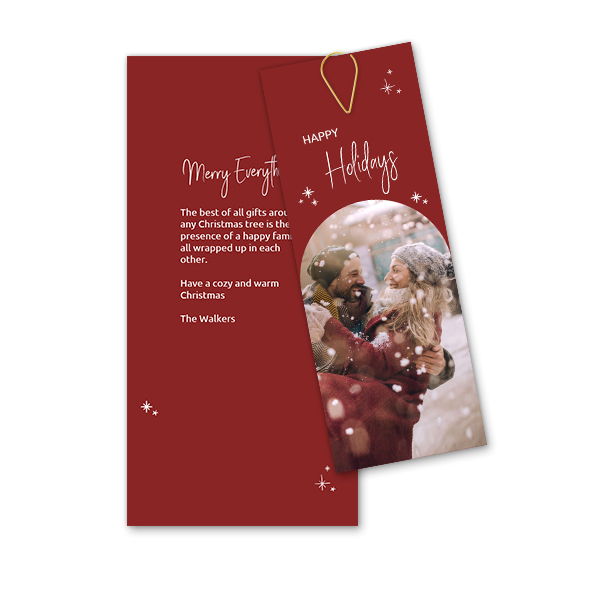 Two-piece card Gold - set of 12