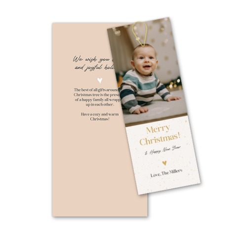 Stapelkaart goud (set van 12) 9,3 x 19,6 cm