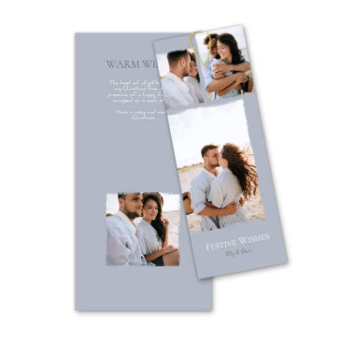 Two-piece card Gold - set of 12 (19,6 x 9,3 cm) 