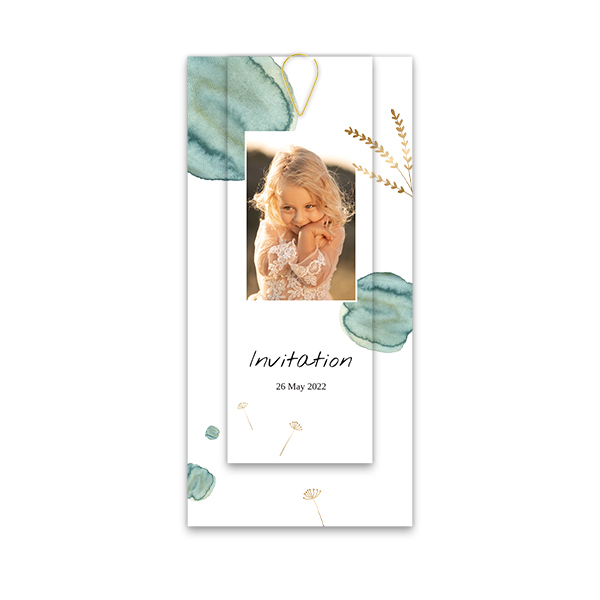 Two-piece card Gold - set of 12