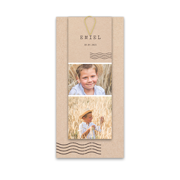 Two-piece card Gold - set of 12 (19,6 x 9,3 cm) 