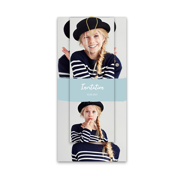 Two-piece card Gold - set of 12 (19,6 x 9,3 cm) 