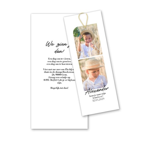 Stapelkaart goud (set van 12) 9,3 x 19,6 cm