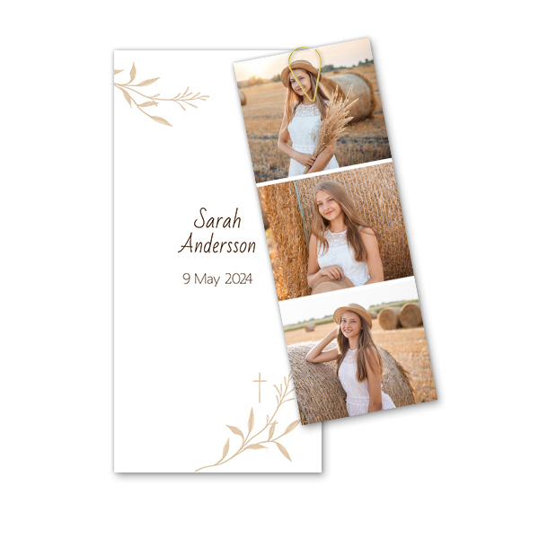 Two-piece card Gold - set of 12