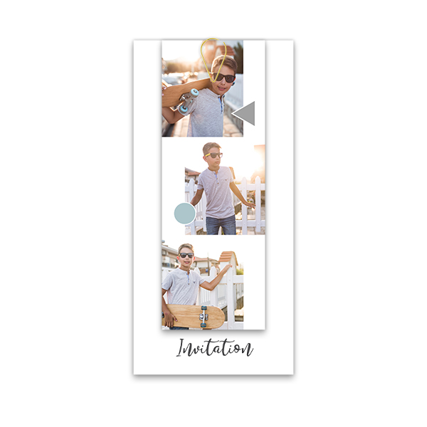 Two-piece card Gold - set of 12 (19,6 x 9,3 cm) 