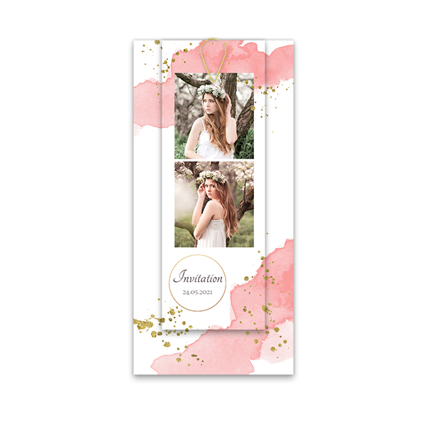 Multikort Binders gull - 12 stk 9,3 x 19,6 cm
