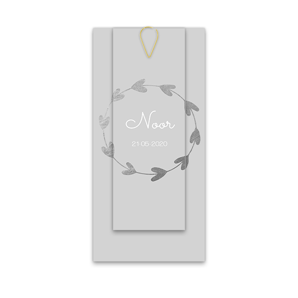 Two-piece card Gold - set of 12 (19,6 x 9,3 cm) 