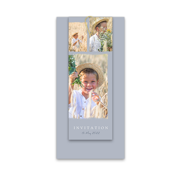 Kort i flere dele guld - 12 stk 9,3 x 19,6 cm