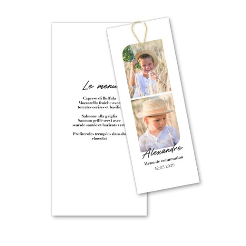 Multi-carte Trombone or (lot de 12) 9,3 x 19,6 cm