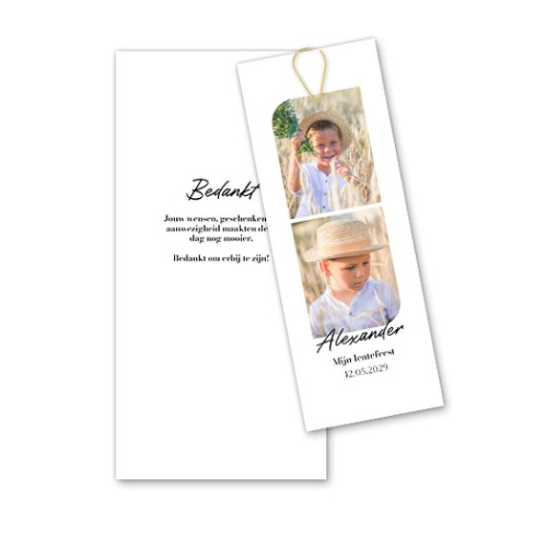 Stapelkaart goud (set van 12) 9,3 x 19,6 cm