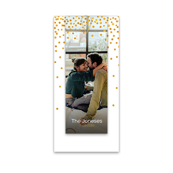 Two-piece card Gold - set of 12