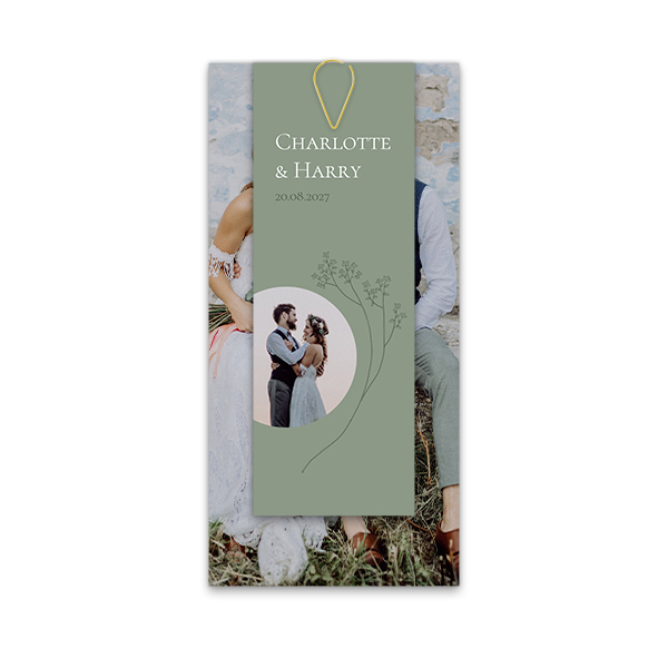 Two-piece card Gold - set of 12 (19,6 x 9,3 cm) Two-piece card Gold - set of 12 (19,6 x 9,3 cm)