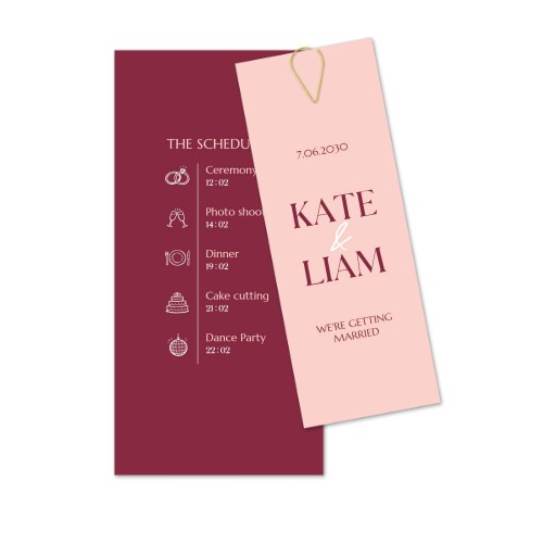 Colorblocking Script Invitation