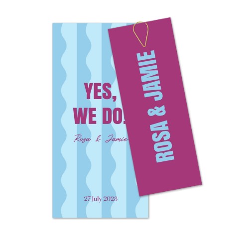 Color Blocking Waves Invitation