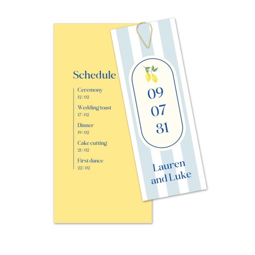 Dolce Vita Lemon Stripes Invitation