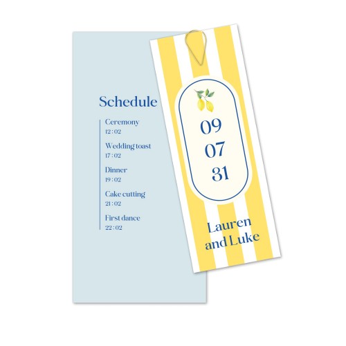 Dolce Vita Lemon Stripes Invitation