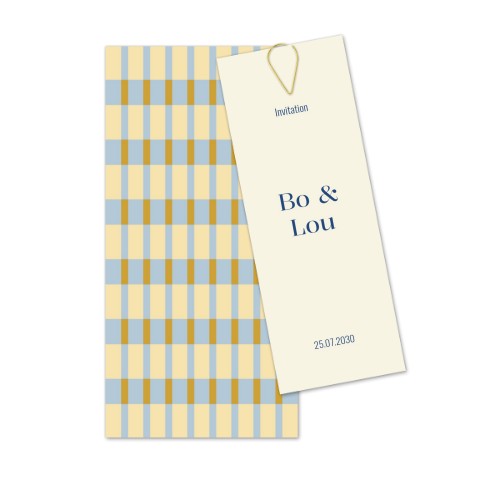 Elegant Stripe Frame Invitation