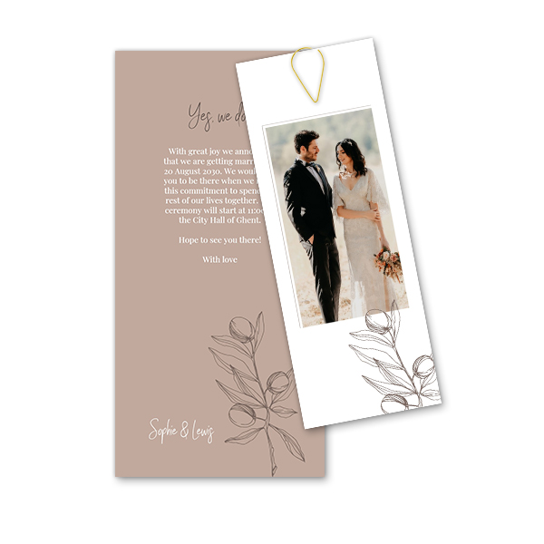 Two-piece card Gold - set of 12 (19,6 x 9,3 cm) Two-piece card Gold - set of 12 (19,6 x 9,3 cm)