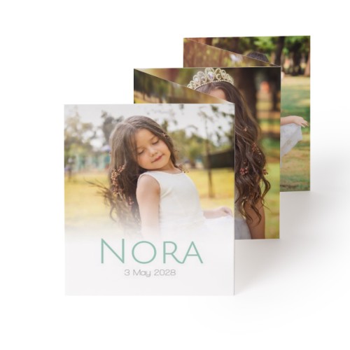 Fold out photo card Portrait (7,1 x 8,8 cm)