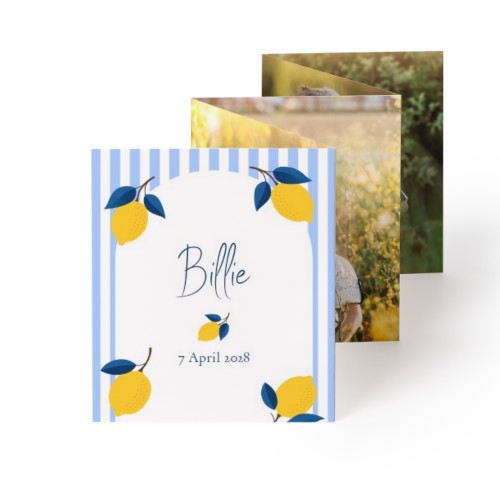 Fold out photo card Portrait (7,1 x 8,8 cm)