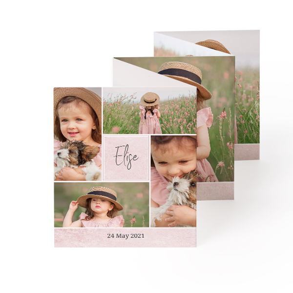 Fold out photo card Portrait (7,1 x 8,8 cm) Fold out photo card Portrait (7,1 x 8,8 cm)