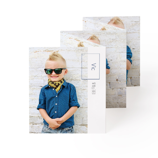 Fold out photo card Portrait (7,1 x 8,8 cm)