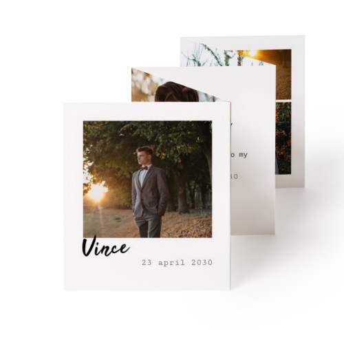 Fold out photo card Portrait (7,1 x 8,8 cm)