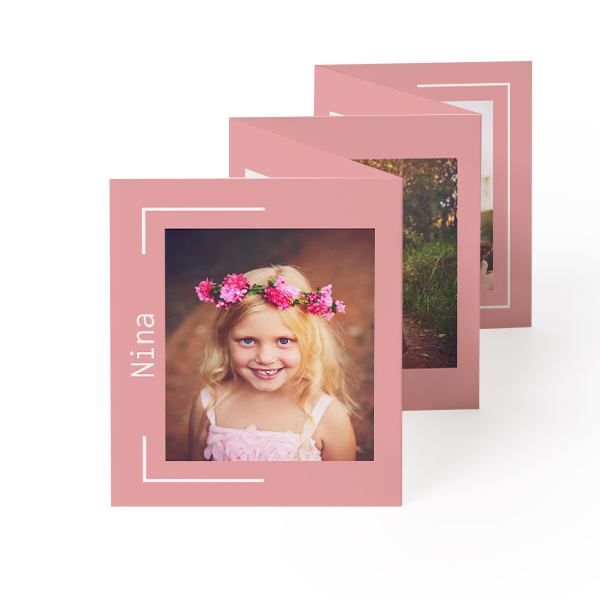 Fold out photo card Portrait (7,1 x 8,8 cm)