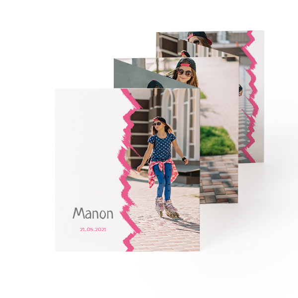 Fold out photo card Portrait (7,1 x 8,8 cm)