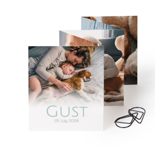 Portfoliokaart Rechthoek Zwarte Paperclip (set van 12) (7,1 x 8,8 cm)