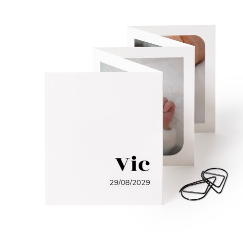 Fold out photo card Portrait Black paperclip - set of 12 (7,1 x 8,8 cm) Fold out photo card Portrait Black paperclip - set of 12 (7,1 x 8,8 cm)