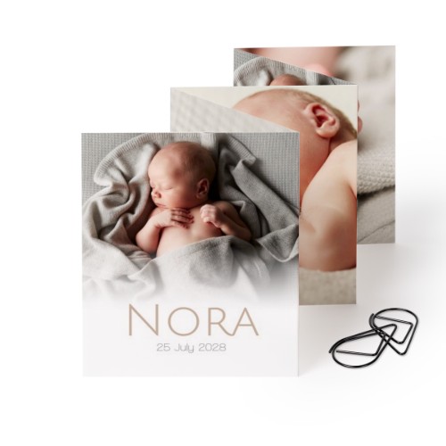 Grusskarte 10-seitig rechteckig mit schwarzen Klammern - 12 Stk. (7,1 x 8,8 cm)