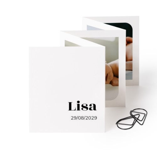 Carte portfolio Portrait - trombone noir (lot de 12) (7,1 x 8,8 cm)