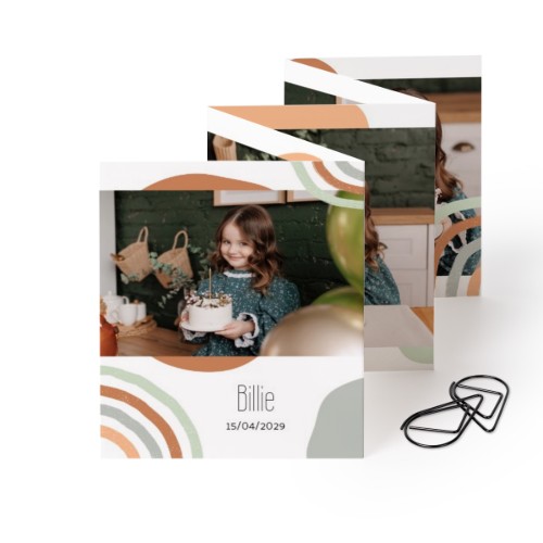 Carte portfolio Portrait - trombone noir (lot de 12) (7,1 x 8,8 cm)