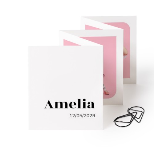 Carte portfolio Portrait - trombone noir (lot de 12) (7,1 x 8,8 cm)