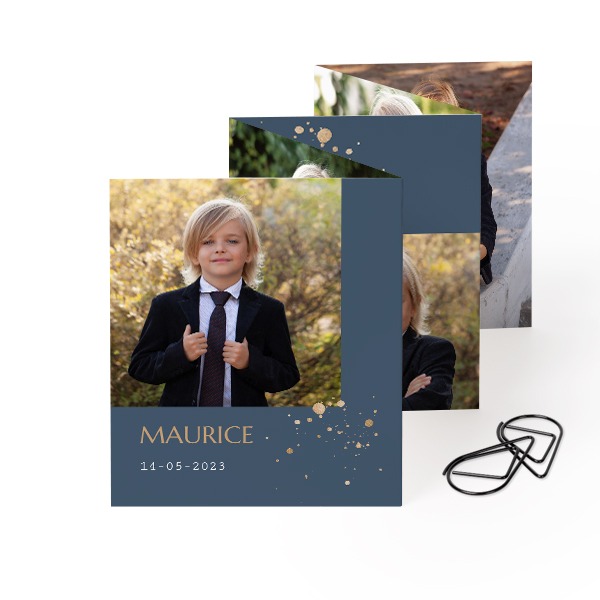 Carte portfolio Portrait - trombone noir (lot de 12) (7,1 x 8,8 cm)