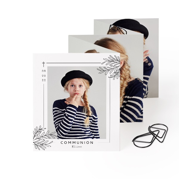 Zigzag fotokaartje Staand Zwarte Paperclip - Set van 12 (7,1 x 8,8 cm)