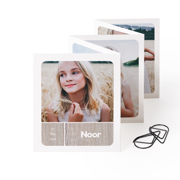 Carte portfolio Portrait - trombone noir (lot de 12) (7,1 x 8,8 cm)