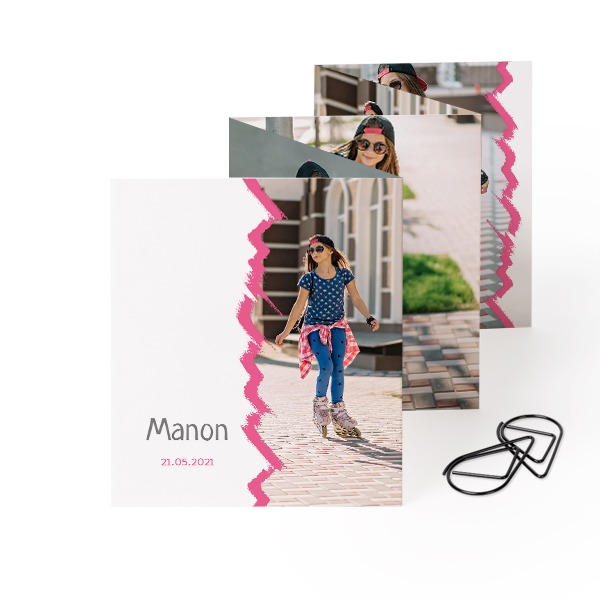 Fotokort 10 sider Stående med Svart klips - 12 stk (7,1 x 8,8 cm)