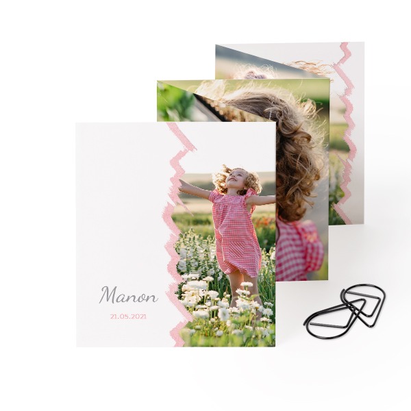 Fotokort 10 sider Stående med Svart klips - 12 stk (7,1 x 8,8 cm)