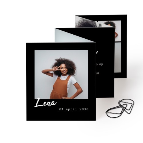 Fotokort 10 sider Stående med Svart klips - 12 stk (7,1 x 8,8 cm)