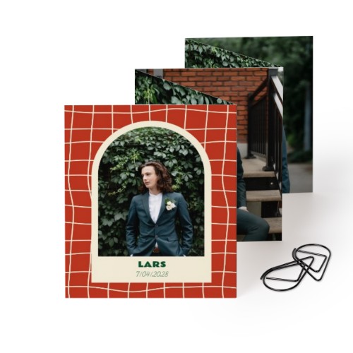 Carte portfolio Portrait - trombone noir (lot de 12) (7,1 x 8,8 cm)