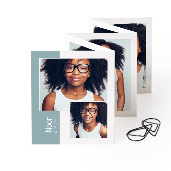 Carte portfolio Portrait - trombone noir (lot de 12) (7,1 x 8,8 cm)