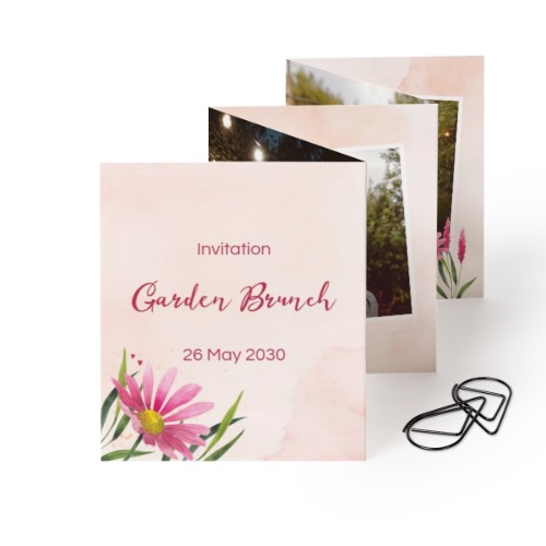 Zigzag fotokaartje Staand Zwarte Paperclip - Set van 12 (7,1 x 8,8 cm)